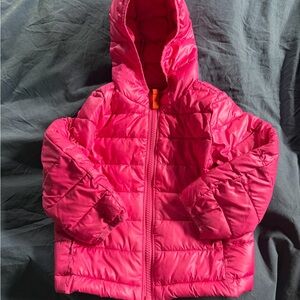 Primary Pink Hooded Puffer Jacket size 18-24 months